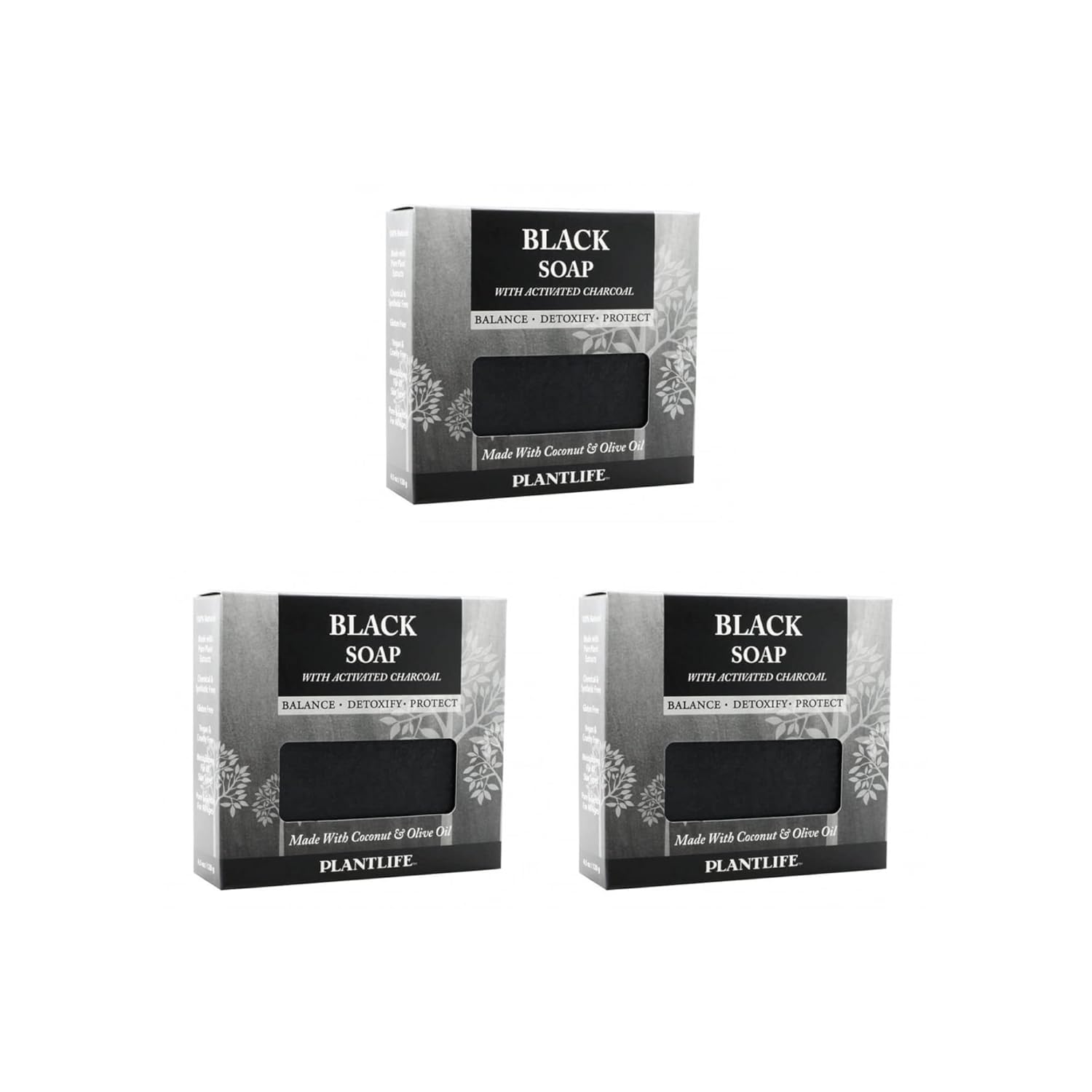 Black Soap With Activated Charcoal 3 Pack