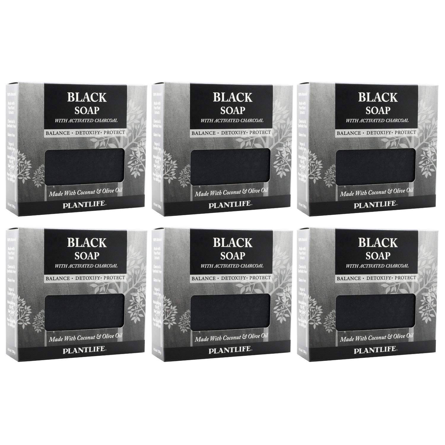 Black Soap With Activated Charcoal 6 Pack