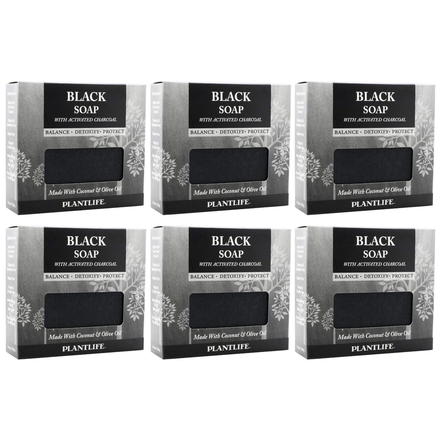 Black Soap With Activated Charcoal 6 Pack