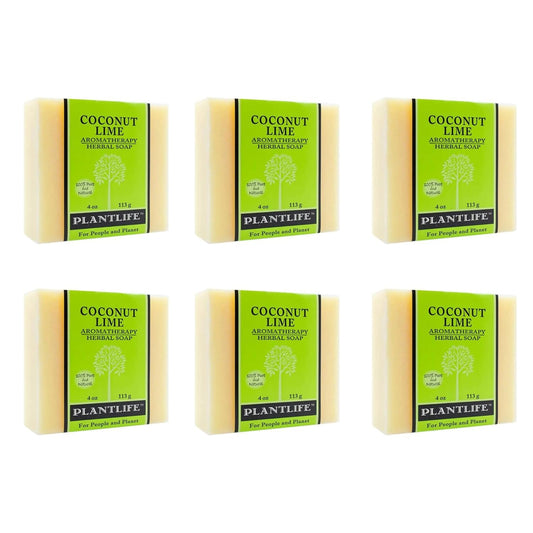 Coconut Lime Plant Based Bar Soap 6 Pack