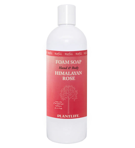 Himalayan Rose Foam Soap Refill – 16 oz floral herbal foaming soap bottle