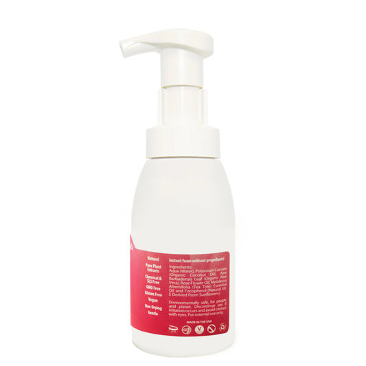 Lavender Foam Soap 8.5 oz Back Image – Label Panel for Retail Display