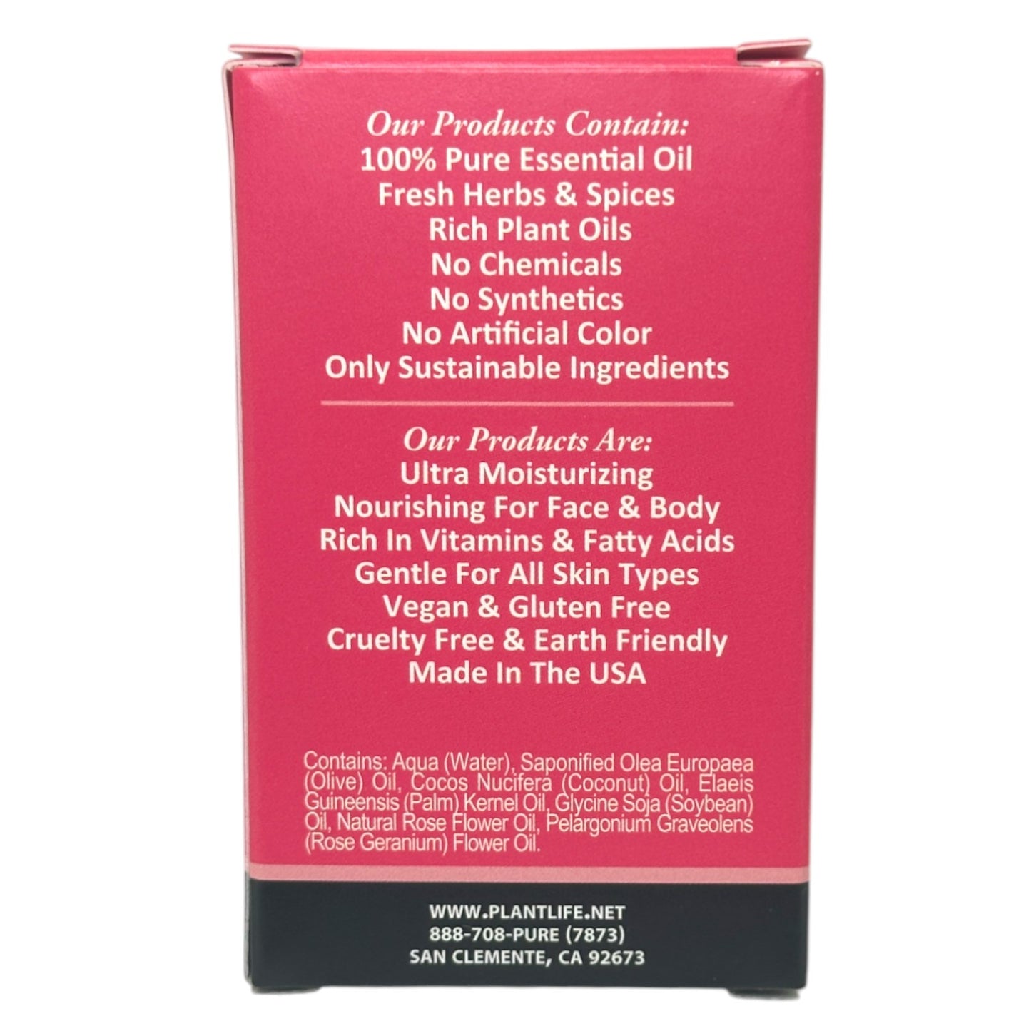Product packaging with text about ingredients and benefits on a white background