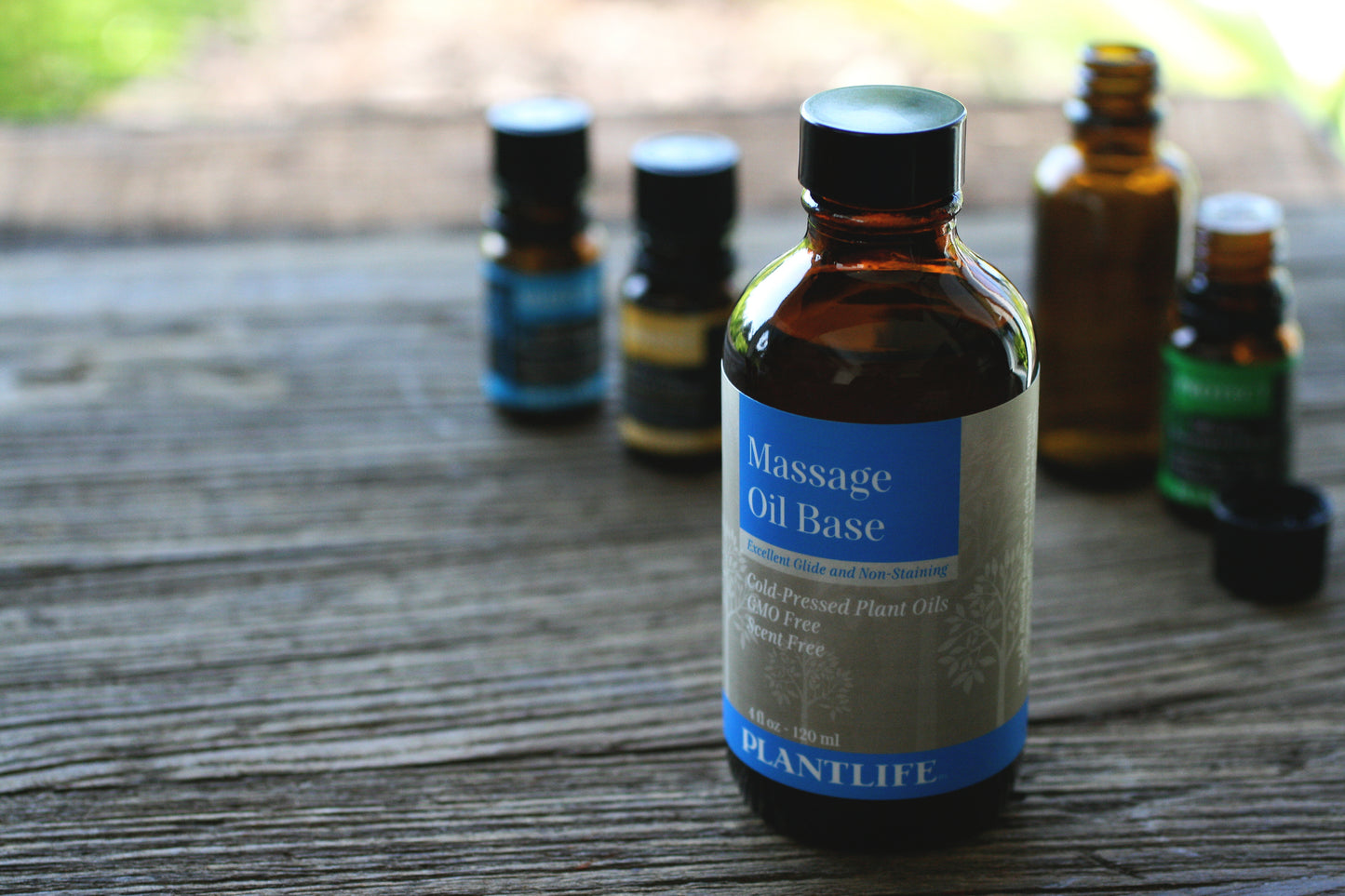 Plantlife Massage Oil Base – Cold Pressed Plant Oils for Smooth Glide and Hydrating Skin Care, GMO Free and Scent Free 4oz Bottle