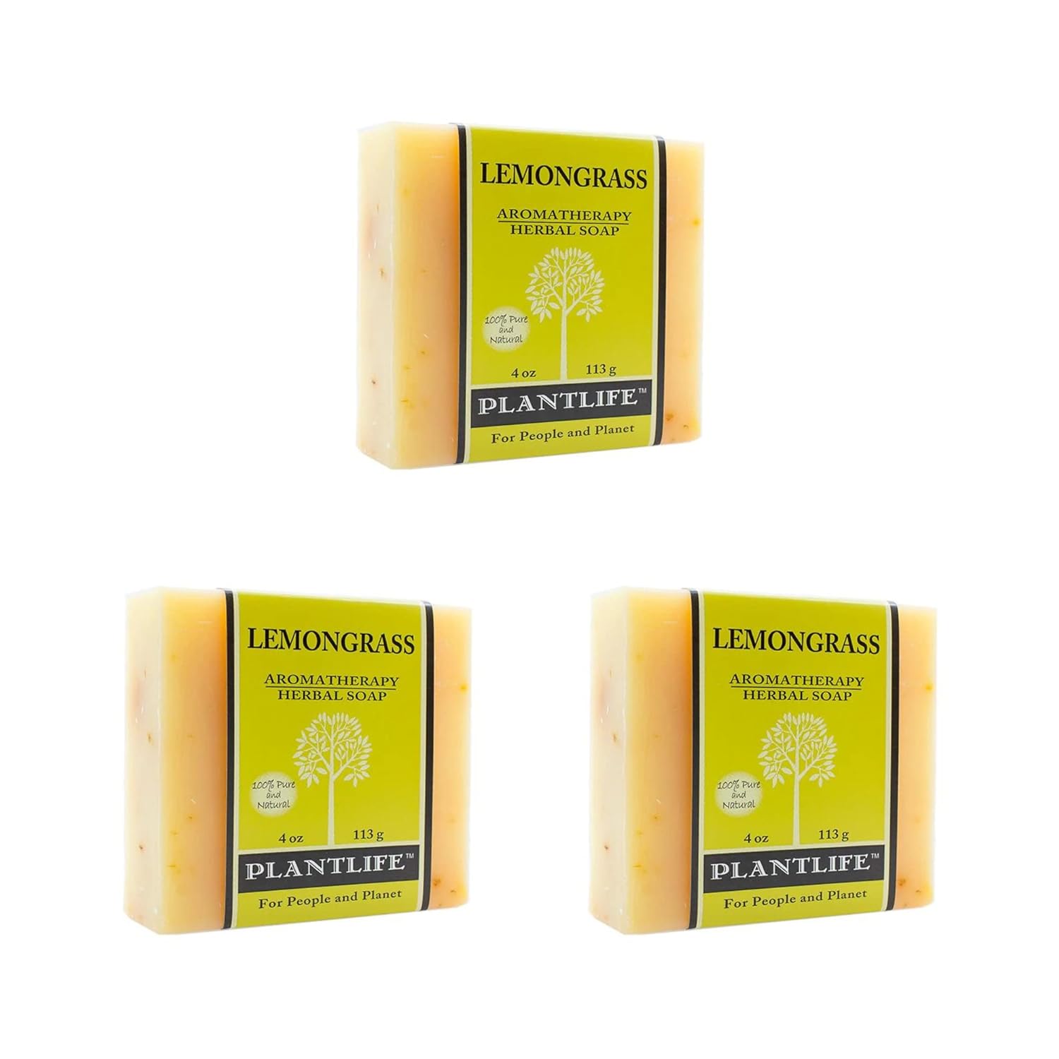 Lemongrass  Plant Based Bar Soap 3 pack