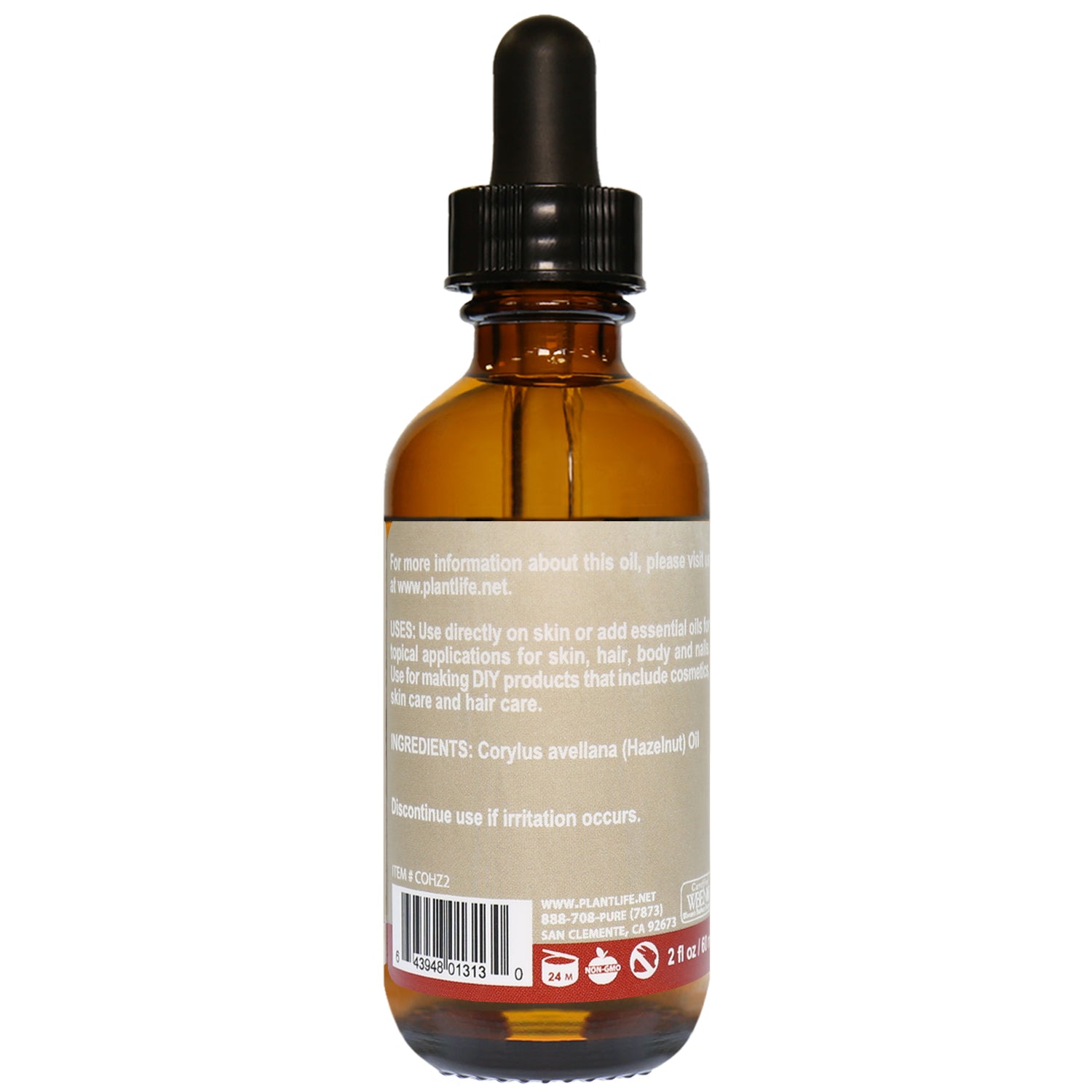 Plantlife Hazelnut oil back