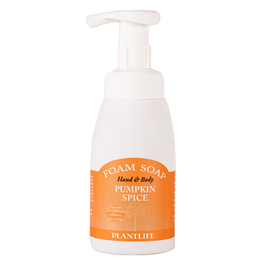 Pumpkin Spice Foam Soap front – Fall seasonal foaming soap with warm pumpkin scent