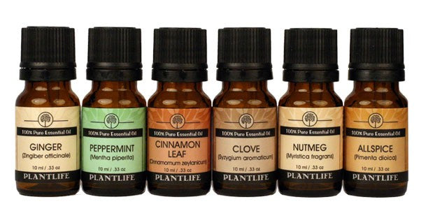 Plantlife Holiday Essential Oil Set with festive seasonal scents