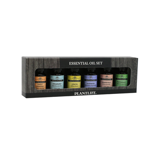 Plantlife Home Aromatherapy Set with six essential oils for daily wellness