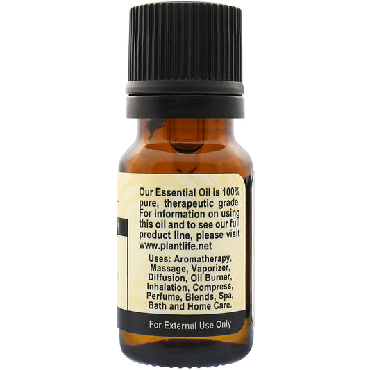 Plantlife Amyris Essential Oil back label with grounding scent notes