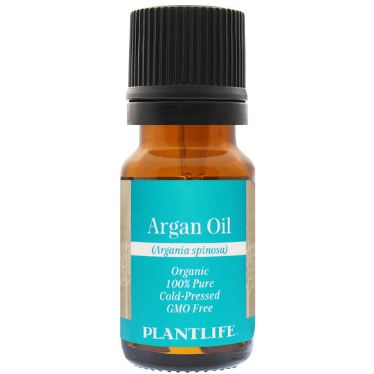 Amber glass bottle of 100% pure Argan Oil by Plantlife