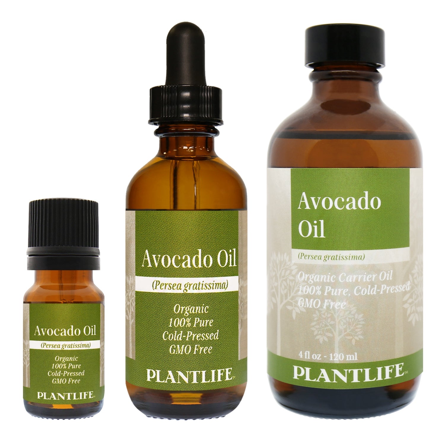 Bottle of Plantlife Avocado Oil β cold-pressed and 100% pure