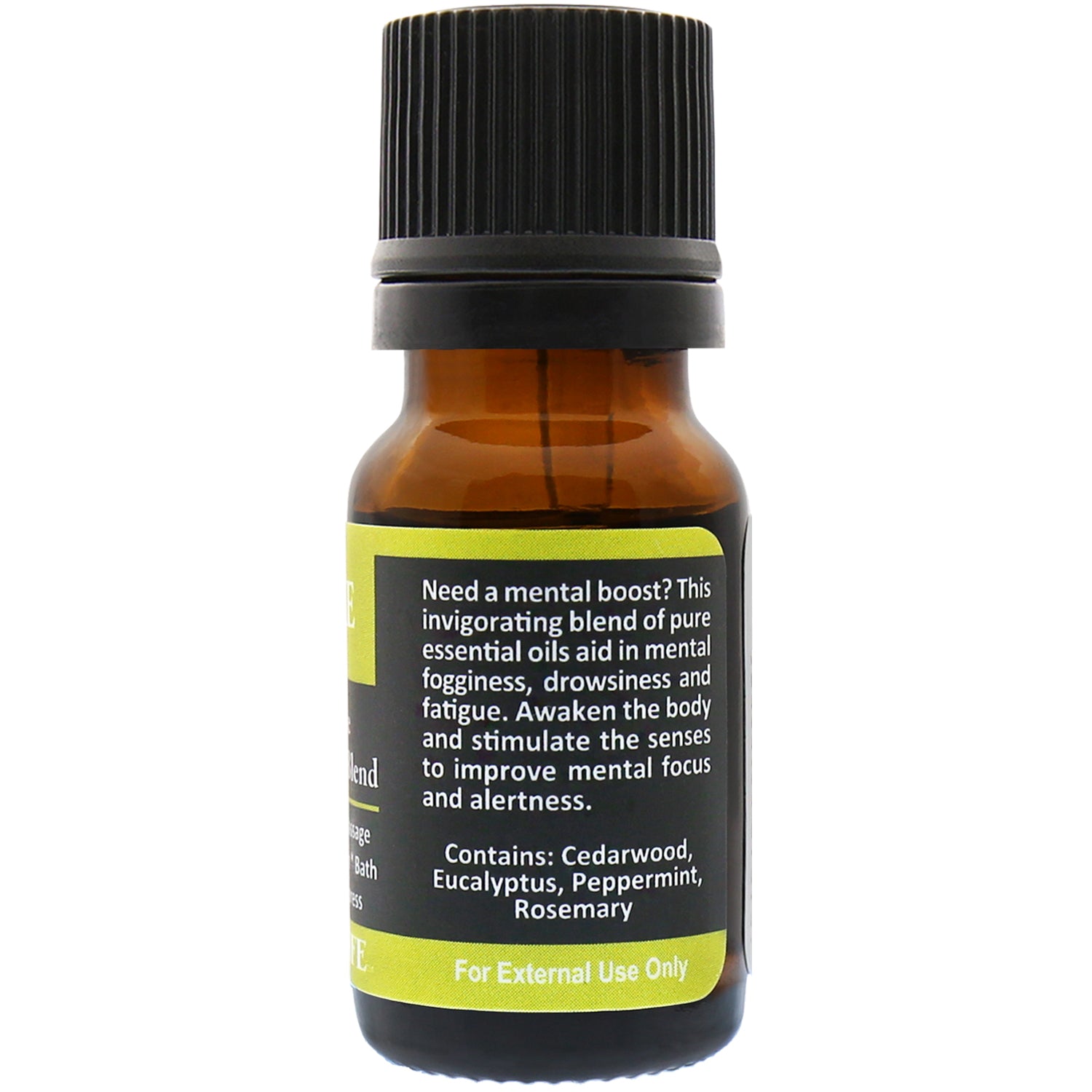 Awake Essential Oil Blend Back Label – Invigorating Aromatherapy Info