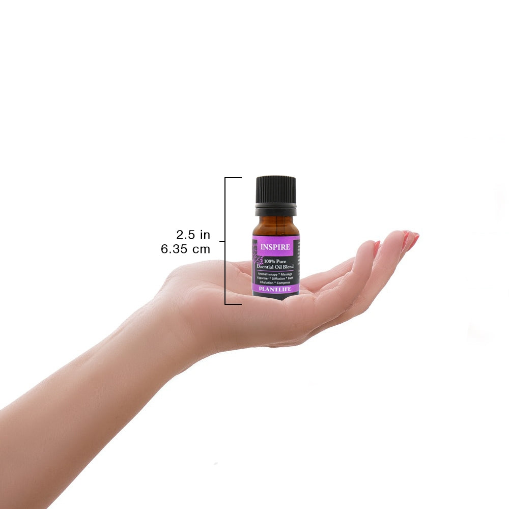 Inspire Essential Oil Blend 10ml in Hand – Small Bottle for Daily Use
