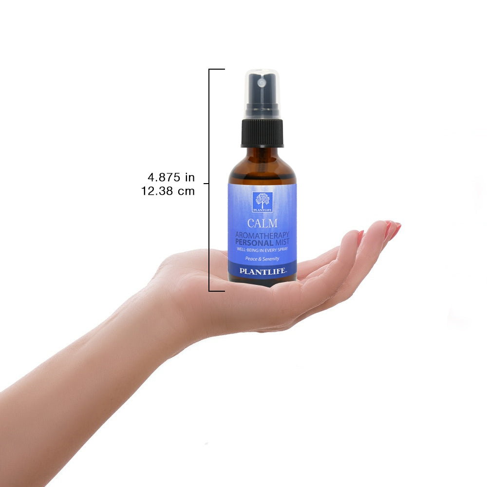 Plantlife Calm Essential Oil Mist scaled image showing bottle dimensions