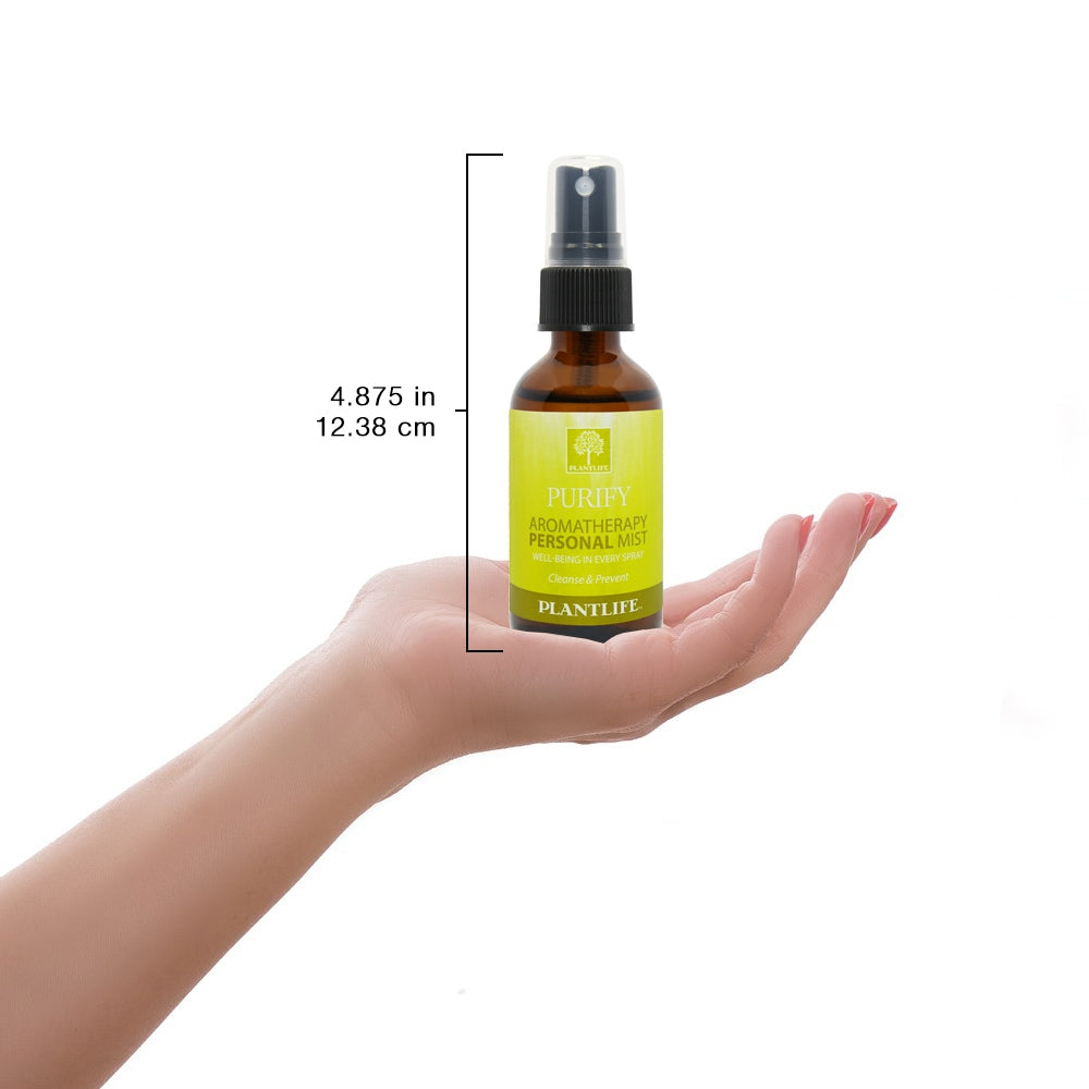 Plantlife Purify Essential Oil Mist scale view for comparison use