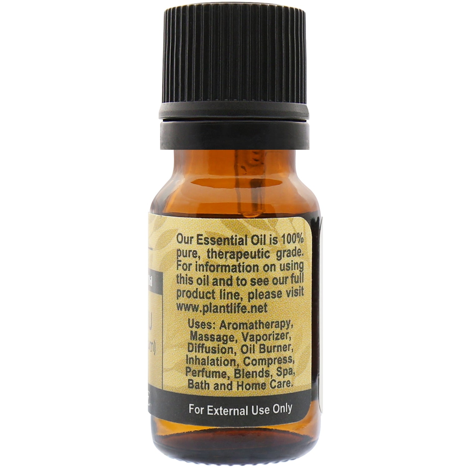 Plantlife Balsam Peru Essential Oil back label and vanilla-like aroma