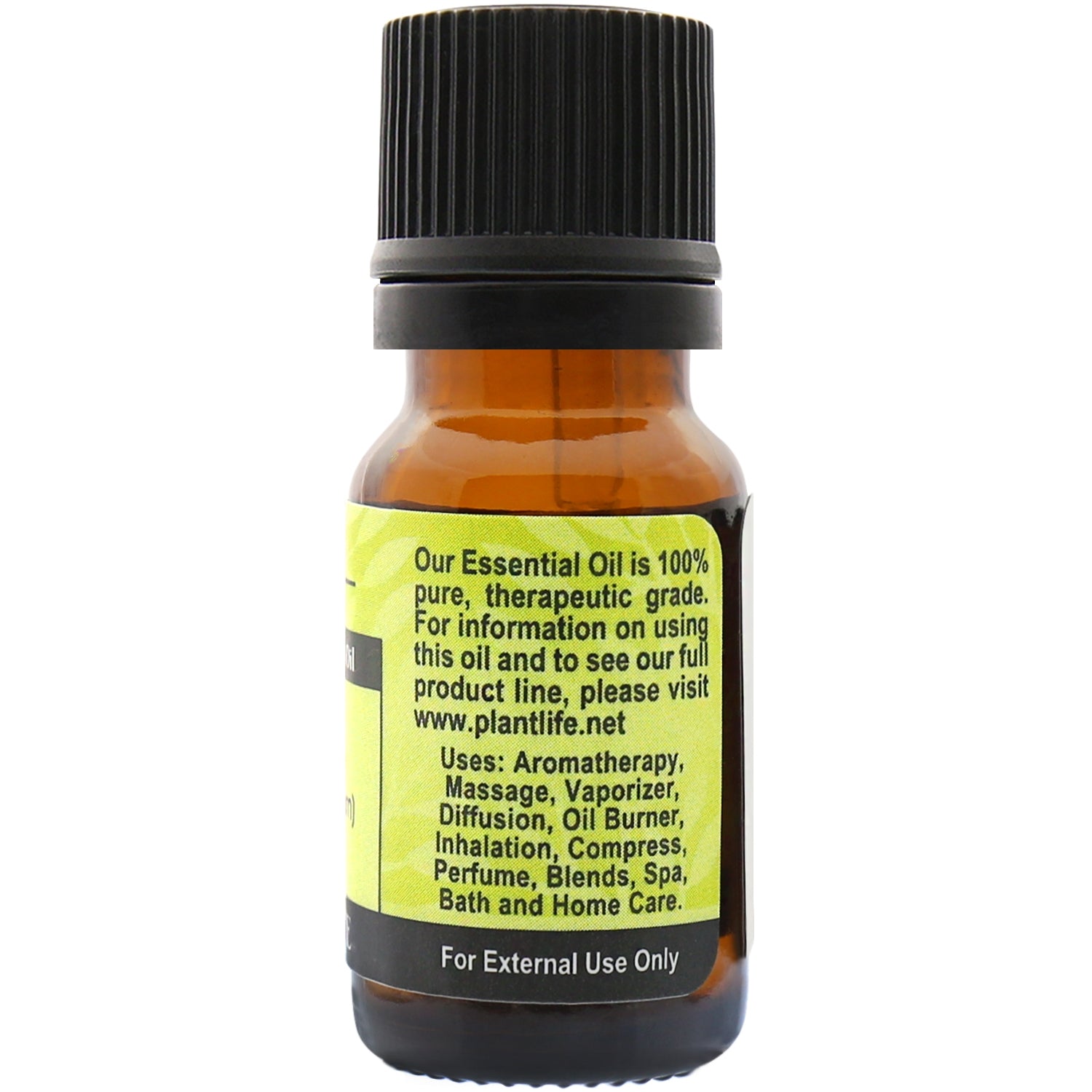 Plantlife Basil Essential Oil back label with usage and benefits