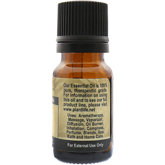 Plantlife Black Pepper Essential Oil back label with warming scent details