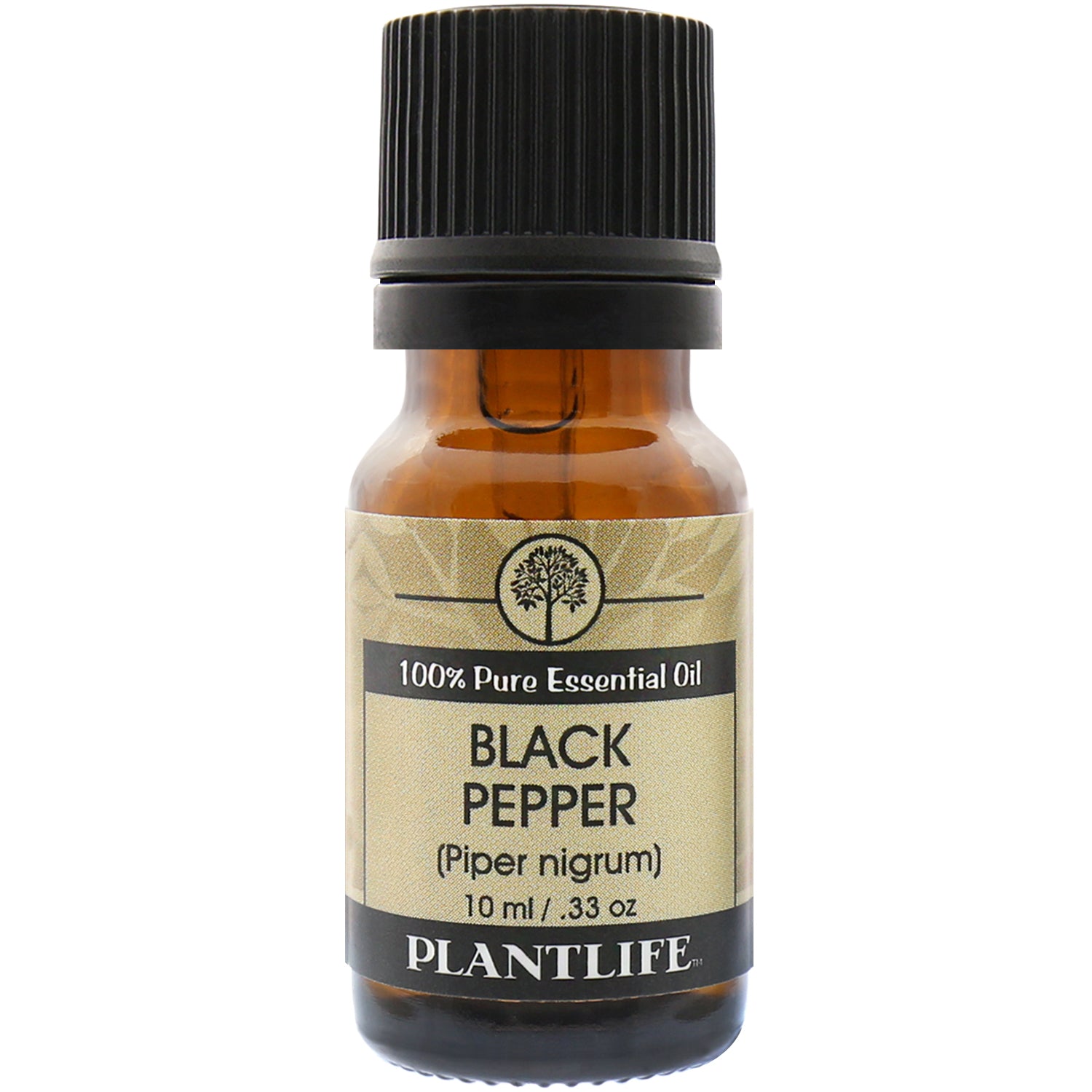 Plantlife Black Pepper Essential Oil bottle with sharp, spicy aroma