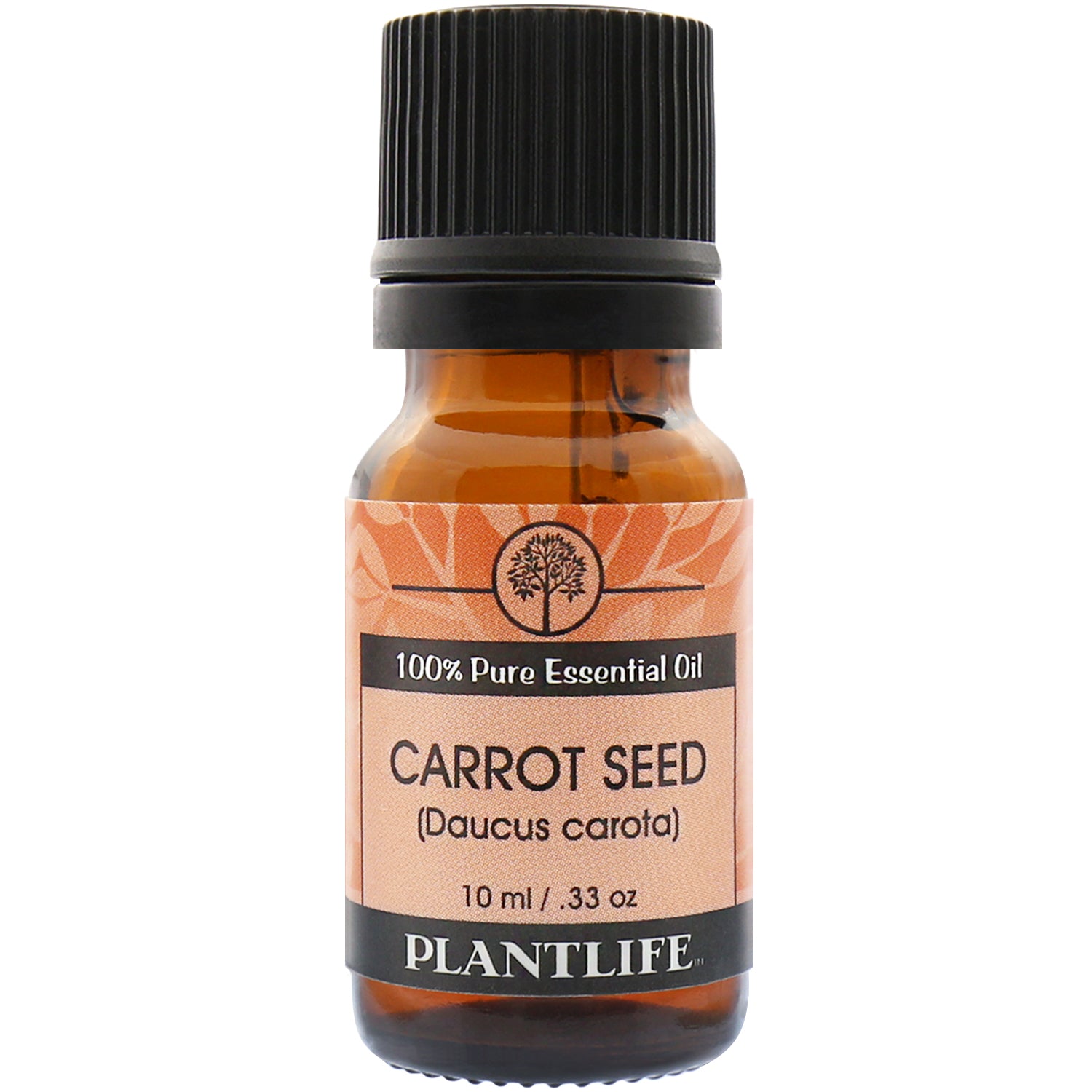 Plantlife Carrot Seed Essential Oil bottle with earthy, woody fragrance