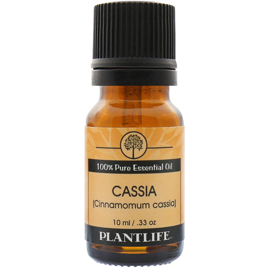 Plantlife Cassia Essential Oil bottle with warm, cinnamon-like scent