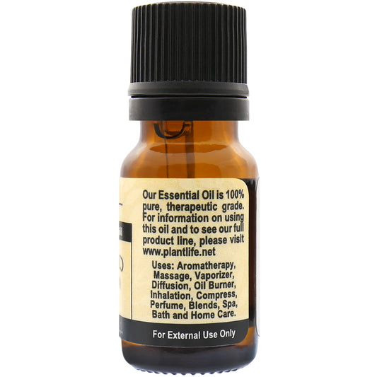 Plantlife Cedarwood Essential Oil back label with scent profile