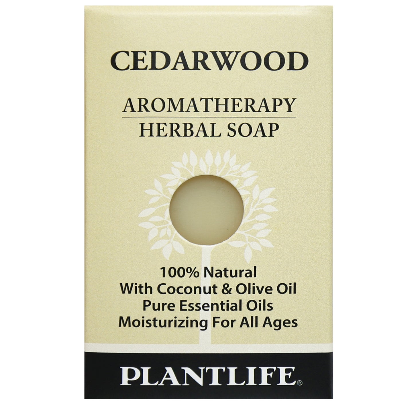 Plantlife Cedarwood Aromatherapy Herbal Soap Bar crafted with nourishing coconut and olive oil and pure essential oils