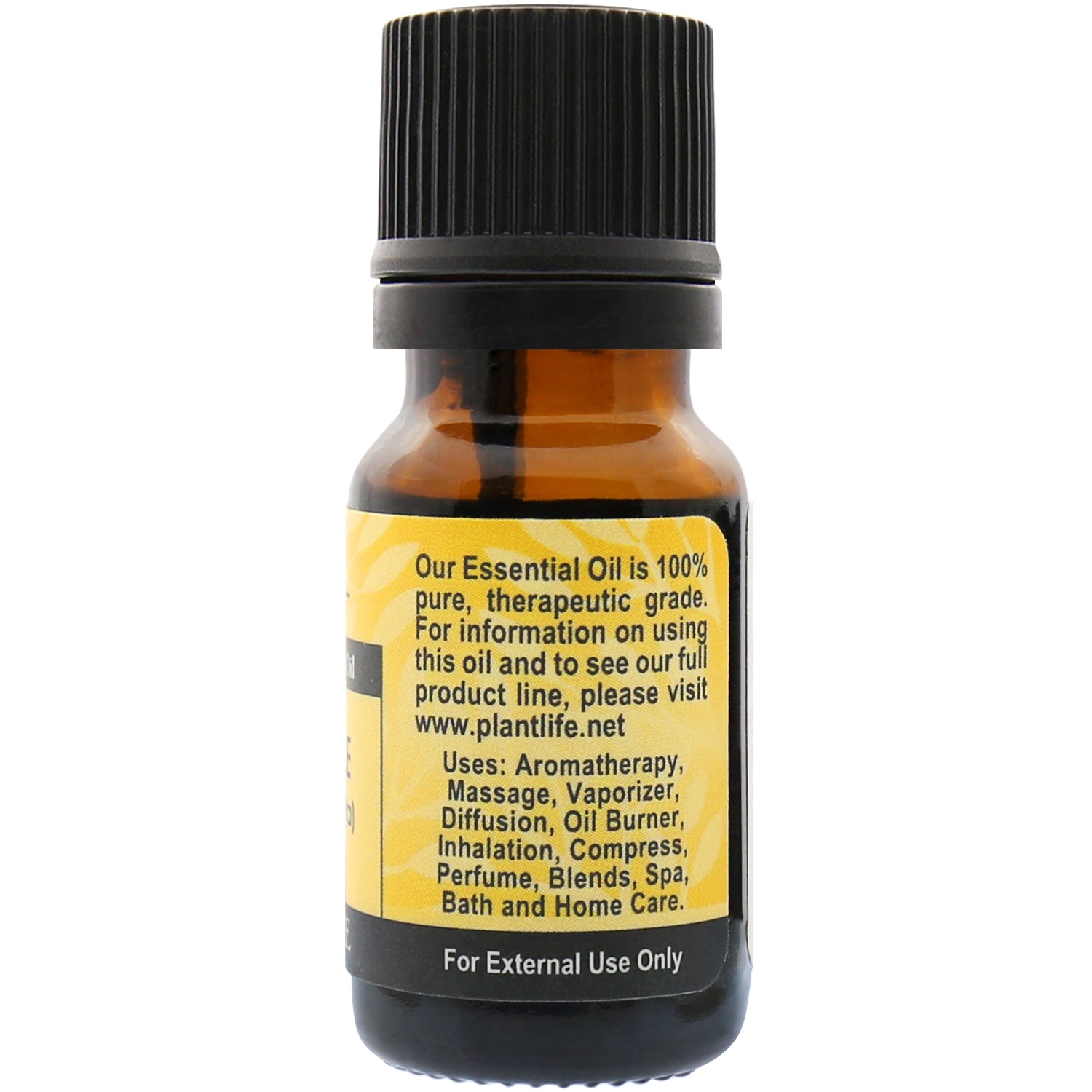 Plantlife Chamomile Essential Oil back label with calming benefits
