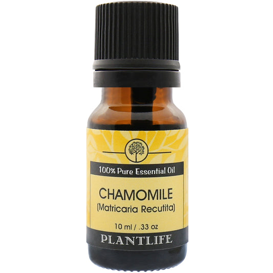Plantlife Chamomile Essential Oil bottle with sweet, floral scent