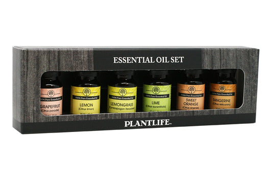 Plantlife boxed Citrus Essential Oil Set with six citrus oils