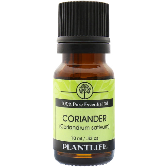 Plantlife Coriander Essential Oil bottle with sweet, spicy fragrance