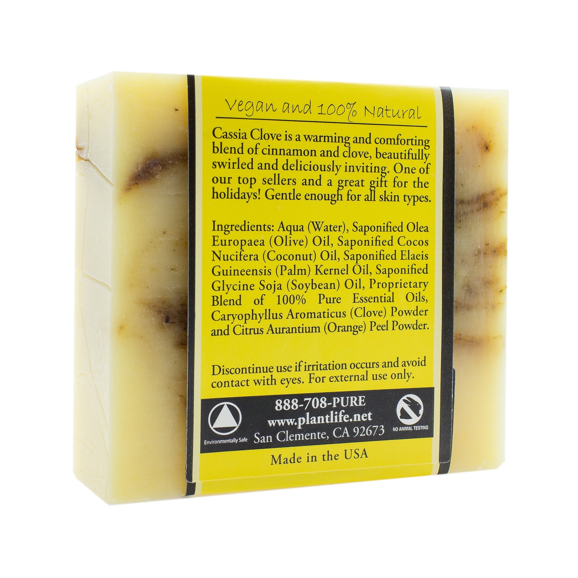 Cassia Clove Plant Based Bar Soap