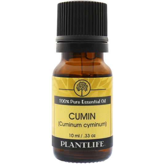 Plantlife Cumin Essential Oil bottle with warm, earthy scent