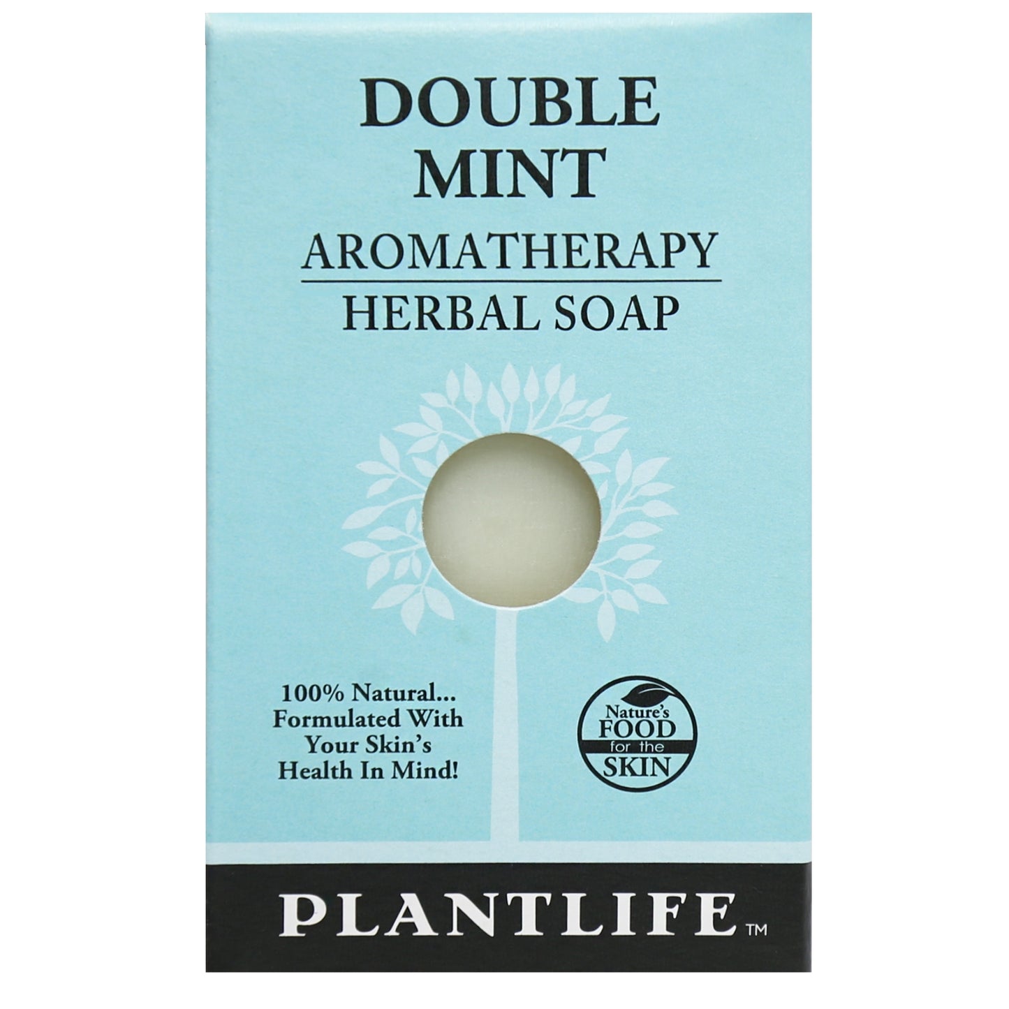 Plantlife Double Mint Aromatherapy Herbal Soap Bar with peppermint and spearmint essential oils for a revitalizing wash