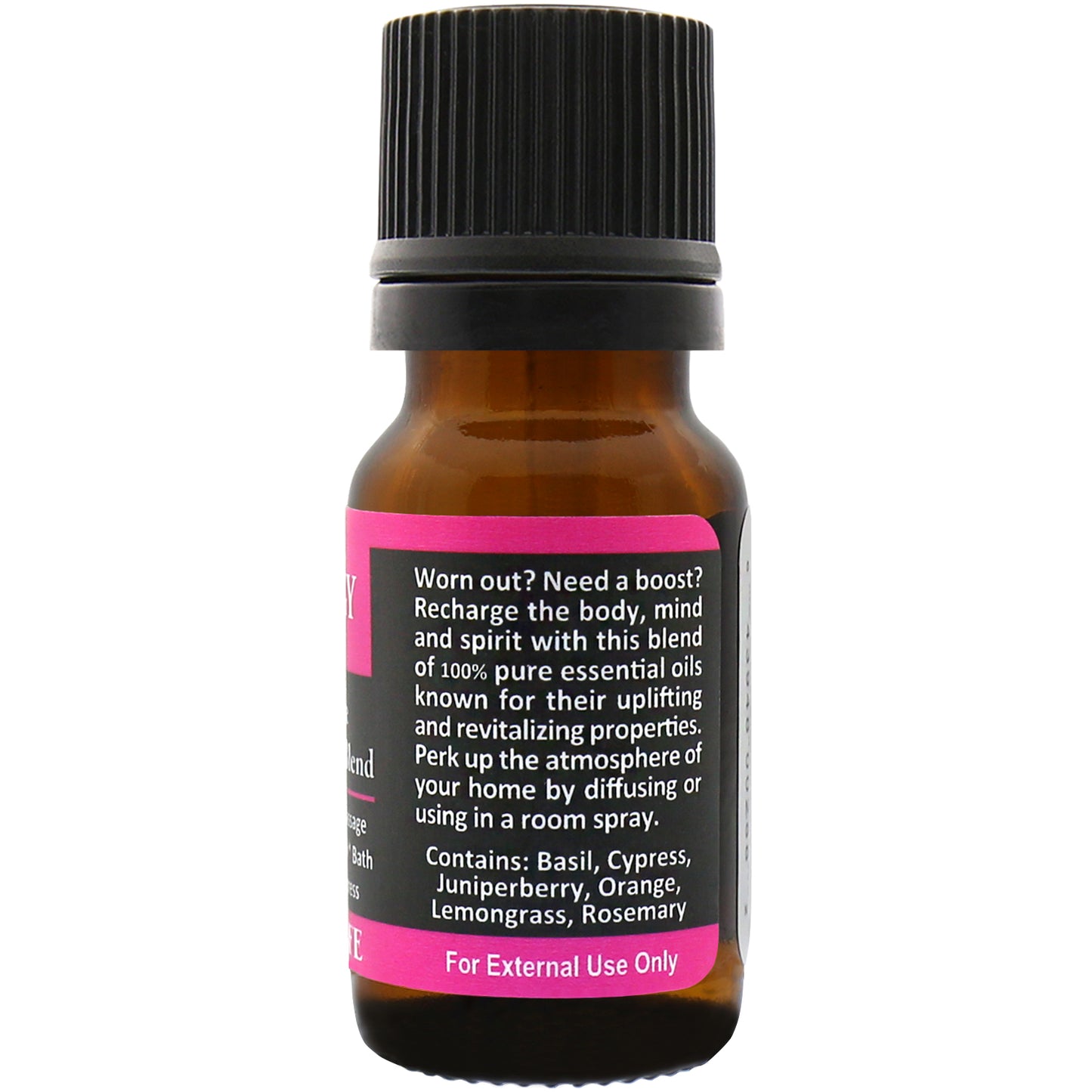 Energy Essential Oil Blend Back Label – Revitalizing Blend Ingredients List