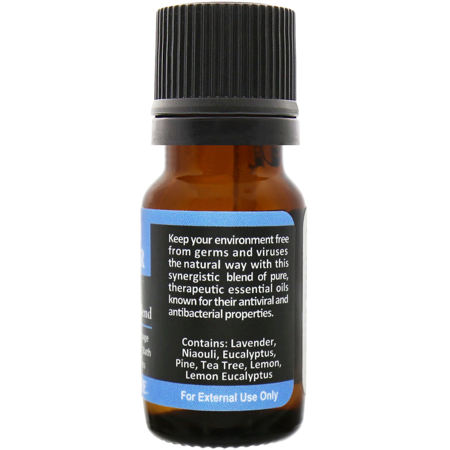 Germ Buster Essential Oil Blend Back Label – Immune Defense Blend Directions