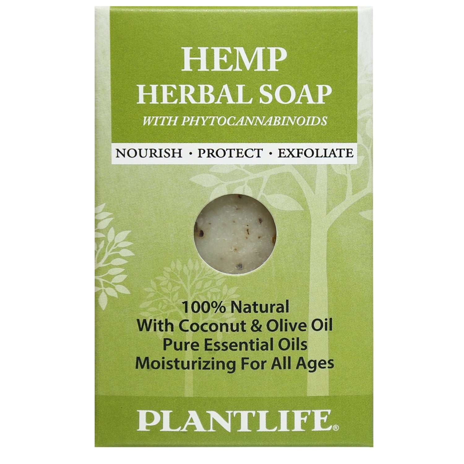 Plantlife Hemp Herbal Soap Bar made with hemp seed oil and natural ingredients to hydrate and nourish the skin