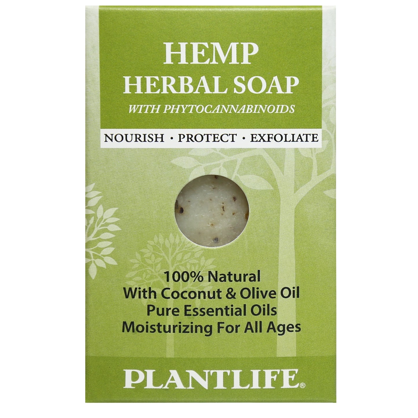 Plantlife Hemp Herbal Soap Bar made with hemp seed oil and natural ingredients to hydrate and nourish the skin