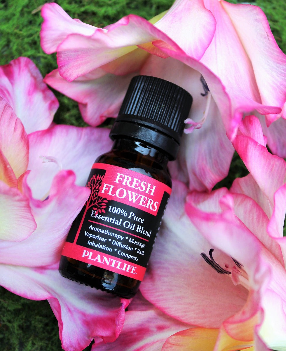 Fresh Flowers Essential Oil Blend – 10ml Bottle with Product Label