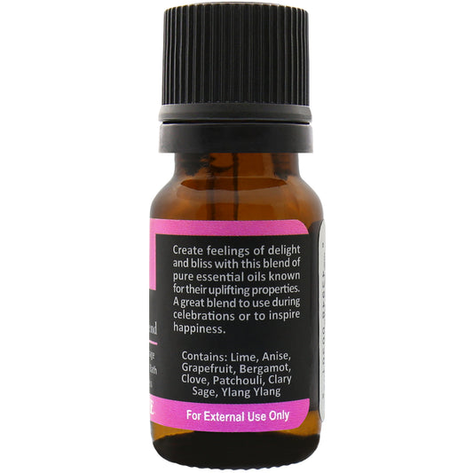Joy Essential Oil Blend Back Label – Back Panel with Floral Citrus Blend Details