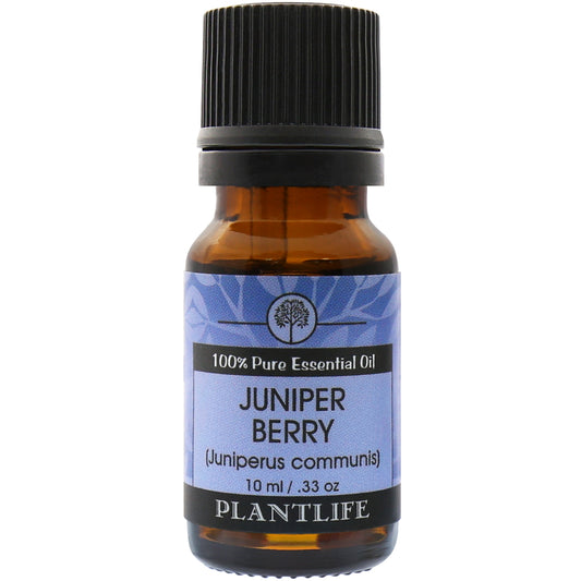 Plantlife Juniper Berry Essential Oil bottle with crisp, woody scent