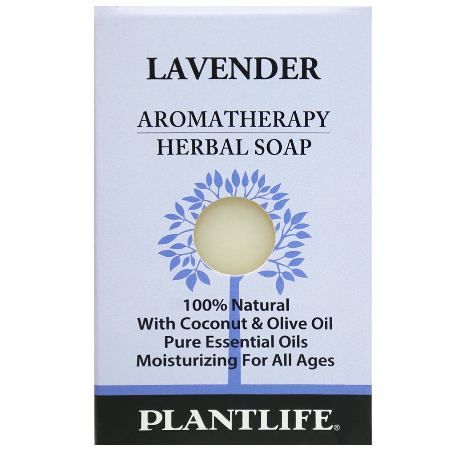 Plantlife Lavender Aromatherapy Herbal Soap Bar with calming lavender essential oil and nourishing coconut and olive oil