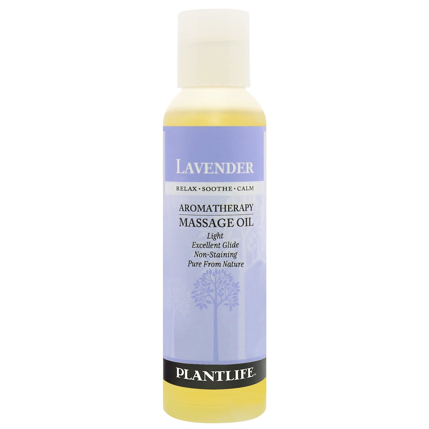 Lavender massage oil by Plantlife – calming, plant-based aromatherapy oil for relaxation and stress relief.