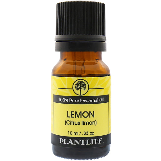 Plantlife Lemon Essential Oil bottle with bright, citrusy aroma