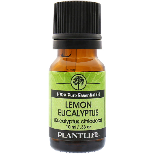 Plantlife Lemon Eucalyptus Essential Oil bottle with fresh, lemony scent