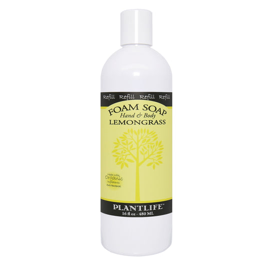 Lemongrass Foam Soap alternate front – Energizing lemongrass cleanser by Plantlife