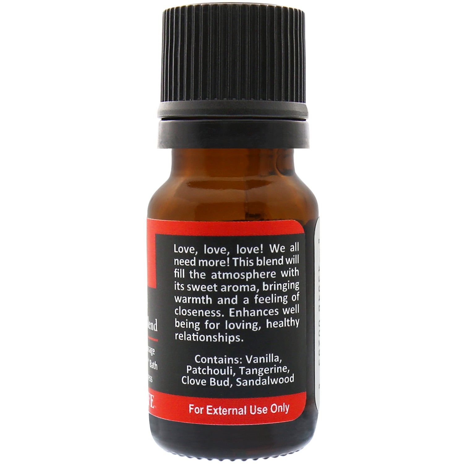 Love Essential Oil Blend Back Label – Romantic Aromatherapy Formula