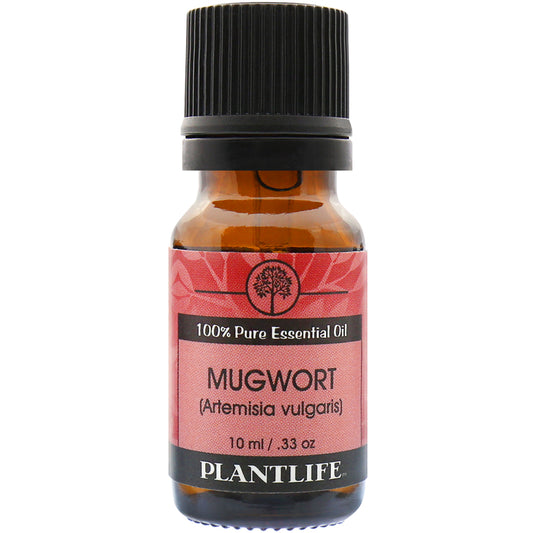 Plantlife Mugwort Essential Oil bottle with strong, herbaceous scent