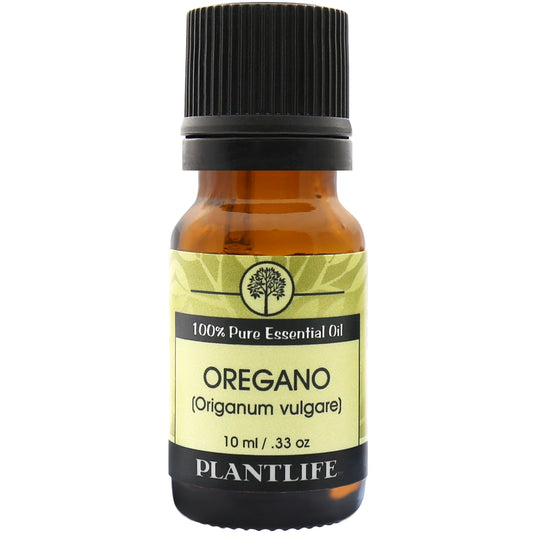 Plantlife Oregano Essential Oil bottle with sharp, herbaceous aroma